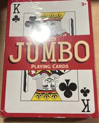 Tarjetas de juego Jumbo Schylling 8 x 11 pulgadas 52 cartas más 2 comodines ENVÍO GRATUITO Foto 1 de 2
