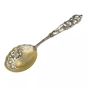 Rare Sterling REED & BARTON 10 1/8" Serving Spoon w/ Elaborate pierced work - Picture 1 of 10