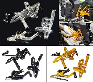 Adjustable Rearsets Rear Set Footrests Footpegs For MV Agusta F3 Brutale 675 800 - Picture 1 of 23