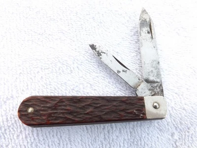 ВИНТАЖНЫЙ 102 BOKER США 2 ЛЕЗВИЯ КРАСНЫЙ КОСТИ JACK НОЖ РЕДКАЯ ЗАКРЫТАЯ ЗАДНЯЯ ПРУЖИНА - Изображение 1 из 4