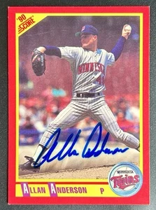 1990 Score - Allan Anderson #292 Auto Signed - Picture 1 of 2