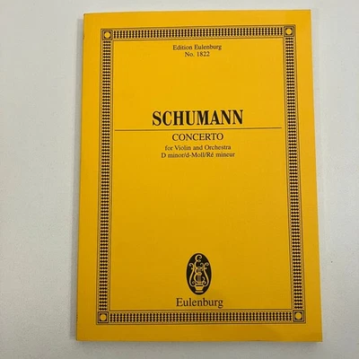 Concierto en re menor para violín y orquesta edición Robert Schumann Eulenburg Foto 1 de 4