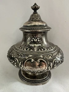 Antiguo carrito de té Gotham de plata de ley 925 renacimiento victoriano o barroco - Imagen 1 de 22