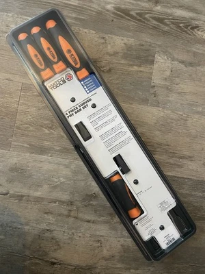 Запечатанный/новый Matco 4 шт. оранжевый изогнутый наконечник Prybar набор в лоток для хранения (8,12,17,25») - Изображение 1 из 2