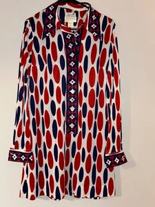 DE COLECCIÓN SERBINA Muriel Ryan Mujer Colorido Camisa Vestido Hippie Lunares Talla 14 - Imagen 1 de 12