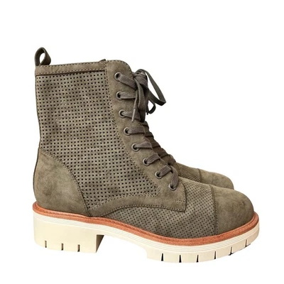 Botas de Combate MIA Havenn Kashton Con Cordones Talla 8.5 Verde Oliva Cremallera Lateral Perforada Foto 1 de 4