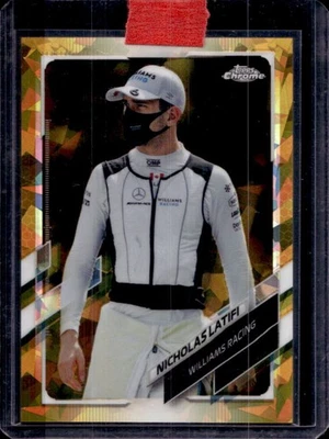 2021 Topps Chrome Sapphire F1 Nicholas Latifi Refractor Gold #5/50 - Image 1 of 2
