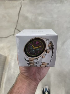 Michael Kors Gen 6 Bradshaw Silver Rose Gold Smartwatch Set MKT5137V - NEW - Picture 1 of 6