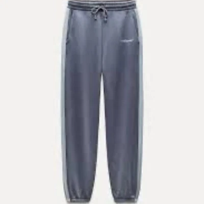 Pantalón Jogger Zara Gris Eslogan Rayas West Columbia Talla M Foto 1 de 4