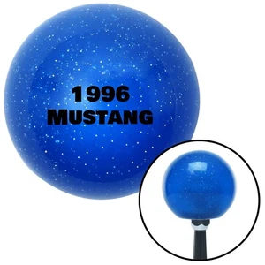 Black 1996 Mustang Blue Metal Flake Shift Knob w/ M16x1.5 Insert Shifter Auto - Picture 1 of 15