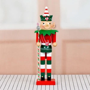Wood Nutcracker Figurine Christmas Nutcracker Soldier Decor Height 14.57" - Picture 1 of 6