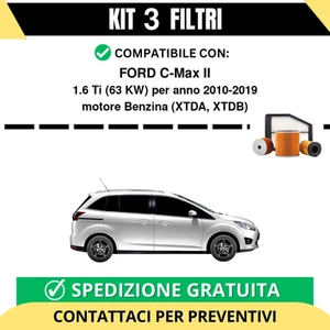 Inspektionskit 3 Filter für Ford C-Max II 1.6 Ti 63 kW Benzin 2010-2019 - Bild 1 von 2
