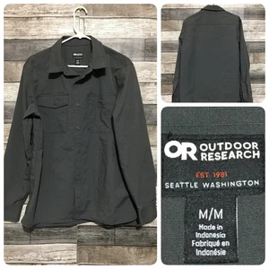 Outdoor Research Chehalis Work Shirt Men’s M Gray Ripstop Button Up Casual - Picture 1 of 10