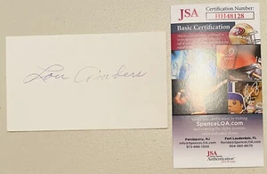 Carta Lou Ambers firmata autografata 3x5 JSA certificata campione di boxe - Foto 1 di 1