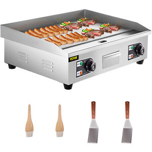 VEVOR 728x400 mm Grill Électrique Barbecue Plancha Chauffante Sandwich 4400 W 