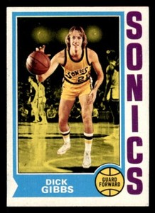 1974 Topps Basketball #106 Dick Gibbs NM *d6