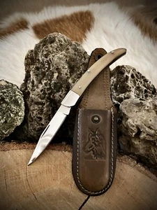 Handmade locking bone pocket knife,bushcraft knife,hunting knife - Picture 1 of 5