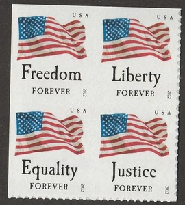 US 4709a Four Flags F block 4 (from ATM booklet) MNH 2012 - Picture 1 of 1