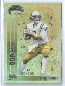 RAREST 2008 PRESS PASS TROY AIKMAN *JERSEY NUMBER* CARD #TT-20 ~ 008/250 COWBOYS - Picture 1 of 2