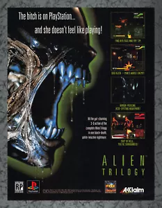 Anuncio impreso Alien Trilogy Playstation 1 PS1 vintage Art C 1996 - Imagen 1 de 1