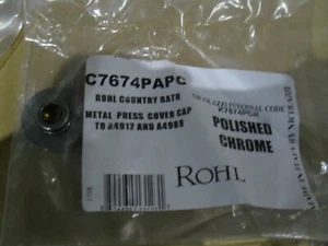 Rohl Part C7674PAPC Country cross handle cover cap Chrome - Picture 1 of 2
