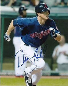 DREW STUBBS  CLEVELAND INDIANS   ACTION SIGNED 8x10