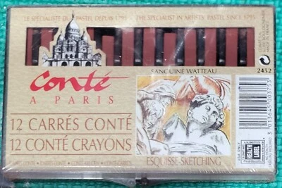 Conte a Paris 12 Carres Sanguine Watteau 2452 Pastéis - Imagem 1 de 2