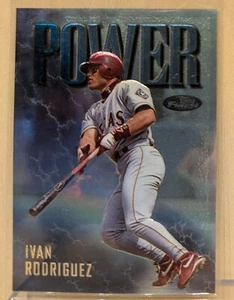 1997 Topps Finest SILVER EMBOSSED #289 Ivan Rodriguez Rangers RARE PARALLEL - Picture 1 of 2