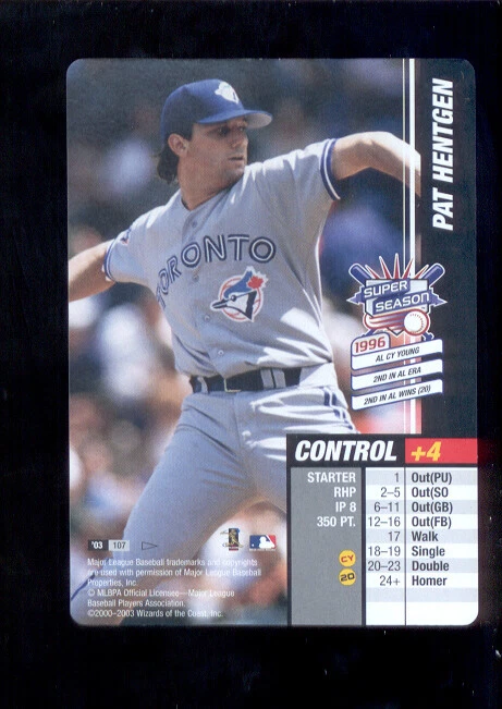 2003 MLB Showdown PAT HENTGEN Toronto Blue Jays Pennant Run Super Season Card - Image 1 of 1