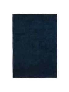 Hand Tufted Rug Abstract Area Tufted Rug Wool Handmade Rug-Teal/Ivory/Grey/Navy - Picture 1 of 12