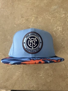 New York City FC NYC Football Club MLS Adidas Snapback Cap Hat Blue Soccer - Picture 1 of 8