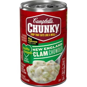 Campbell's Chunky Soup, Ready to Serve Healthy Request New England Clam Chowder, - Picture 1 of 7