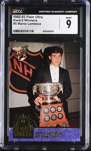 1992-93 Fleer Ultra Award Winners Graded #5 Mario Lemieux CGC 9 - Picture 1 of 2