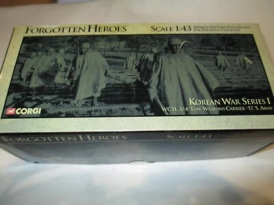 CORGI FORGOTTEN HEROES  1:43 WC51 3/4 TON WEAPONS CARRIER US ARMY KOREA - Image 1 of 3