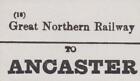 Great Northern Railway Luggage Label Ancaster