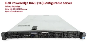 Dell PowerEdge R420 Xeon UPTO 8-CORE E5-2470 64GB 96GB DDR3 H310 1TB SAS HDD - Picture 1 of 8