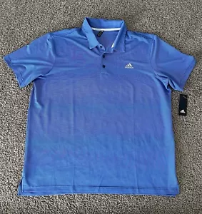 Adidas NEW Golf Short Sleeve Polo 2XL Athletic Sports Casual Beach Men’s Blue - Picture 1 of 8