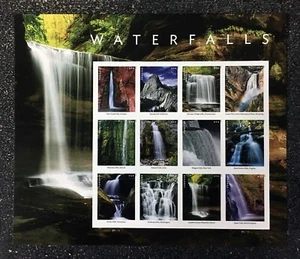 2023USA #5800 Forever Waterfalls - Sheet of 12 Mint - Picture 1 of 1