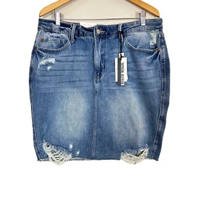Judy Blue High Waist Rigid Magic Destroyed Skirt Jean Women’s Plus Size 2XL NWT - Picture 1 of 5