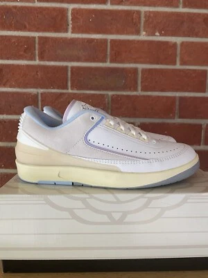 Nike Air Jordan 2 Low White Blue Size 6.5 Womens New Sneakers NIB Shoes - Image 1 of 4