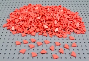 Lego Coral Pink Quarter Round 1x1 Flat Tile (25269) x25 a set *NEW City Friends - Picture 1 of 1