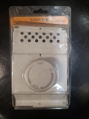 Cadet Built-In Baseboard Thermostat BTF2W White (08734) Double Pole Made In USA - Image 1 of 4