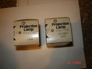 2 CAJ/CAC Projector BULB LAMPS Bulbs, 2 New GE Bulbs CAJ/ CAC Lamps. - Picture 1 of 2