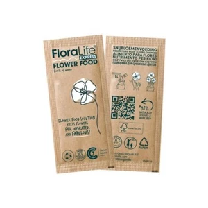 Bolsa de comida FloraLife Express con flores - Papel reciclable - Para 0,5 L + 1 L de agua - Imagen 1 de 5