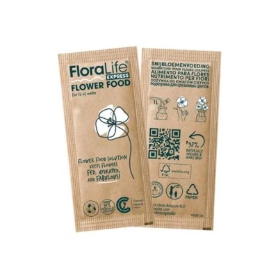 Floralife Express Flor Comida Sachet-Recyclable Papel Para 0.5L+1L de Agua - Imagen 1 de 4