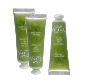 Oliva ~ Handcreme mit Olivenöl ~ trockene/raue Hände ~ Set: 3 x 30 ml Hand-Creme