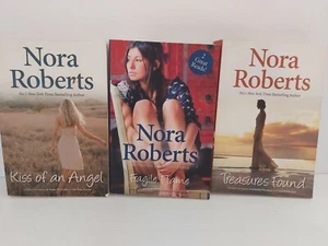 Fragile Flame/Kiss of an Angel/Treasures Found by Nora Roberts - 3 Book Bundle - Picture 1 of 4