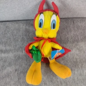 WB Looney Tunes Tweety Plüsch Halloween roter Teufel Twick oder Tweet mit Etikett - Bild 1 von 14