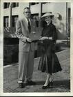 1956 Press Photo NEW YORK LAWRENCE H. ROUSE RECEIVES CERTIFICATE NYC - neny21430