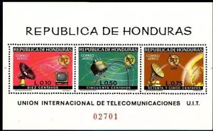 HONDURAS 1968 UIT/ITU S/S MNH SPACE (BEST OFFER, CAMARADA?) - Picture 1 of 1